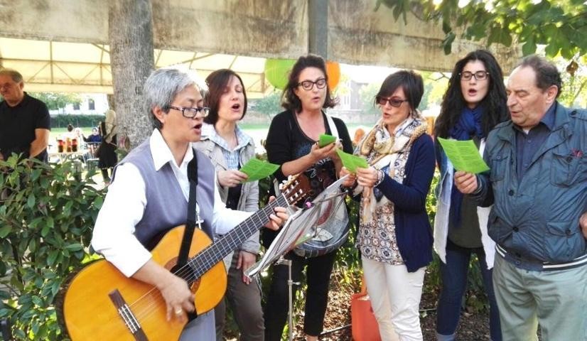 Sr. Emy with the parish choir.