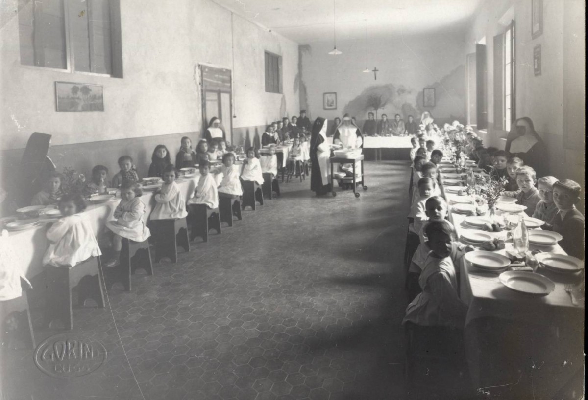 Lugo, Istituto “San Giuseppe” di Lugo – anno 1946. Refettorio dei bambini