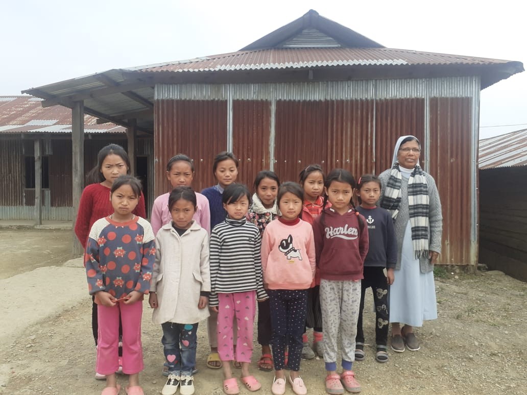 Catechism children with Sr Leena