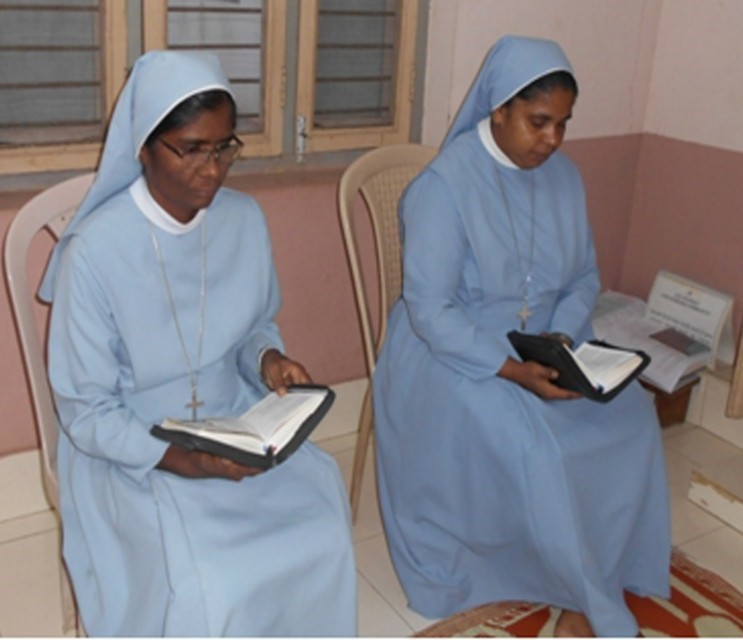 Sisters prayer at morning