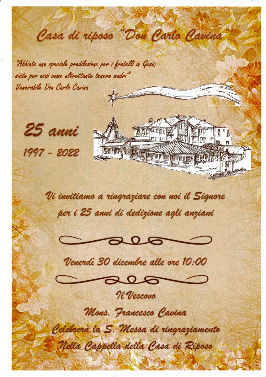 25° anniversario di attività