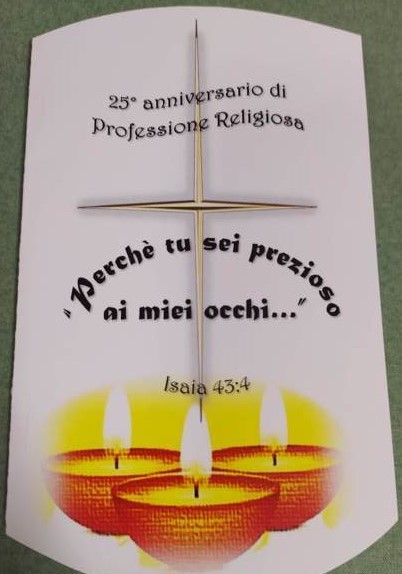 25° Anniversario di professione Religiosa